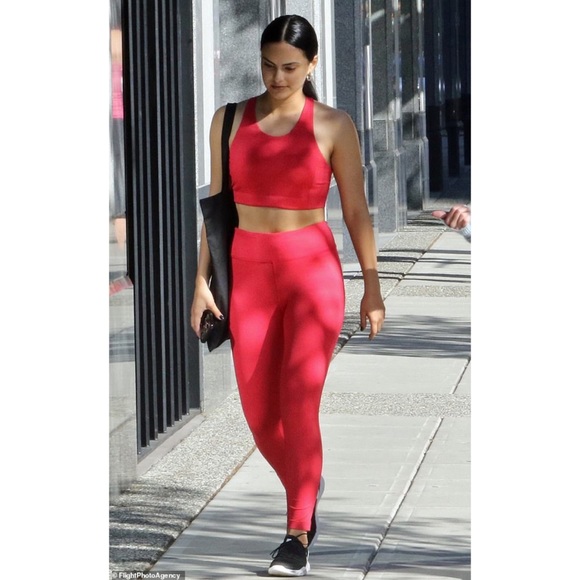 Outdoor Voices Techsweat 7/8 Flex Leggings in Red - Picture 7 of 9